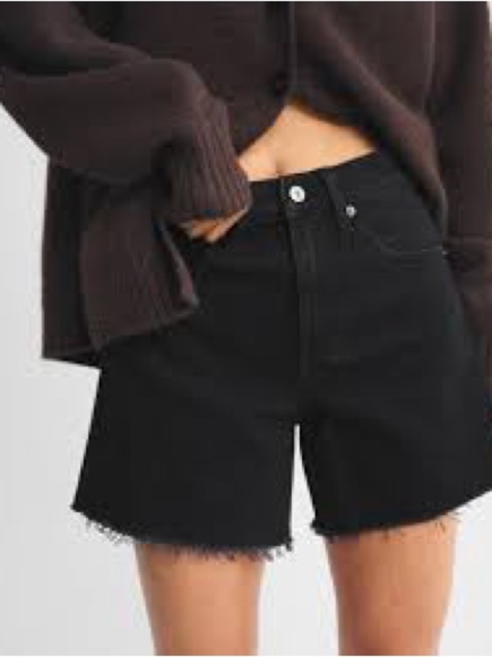 Abercrombie & Fitch Black High-Rise Jean Shorts